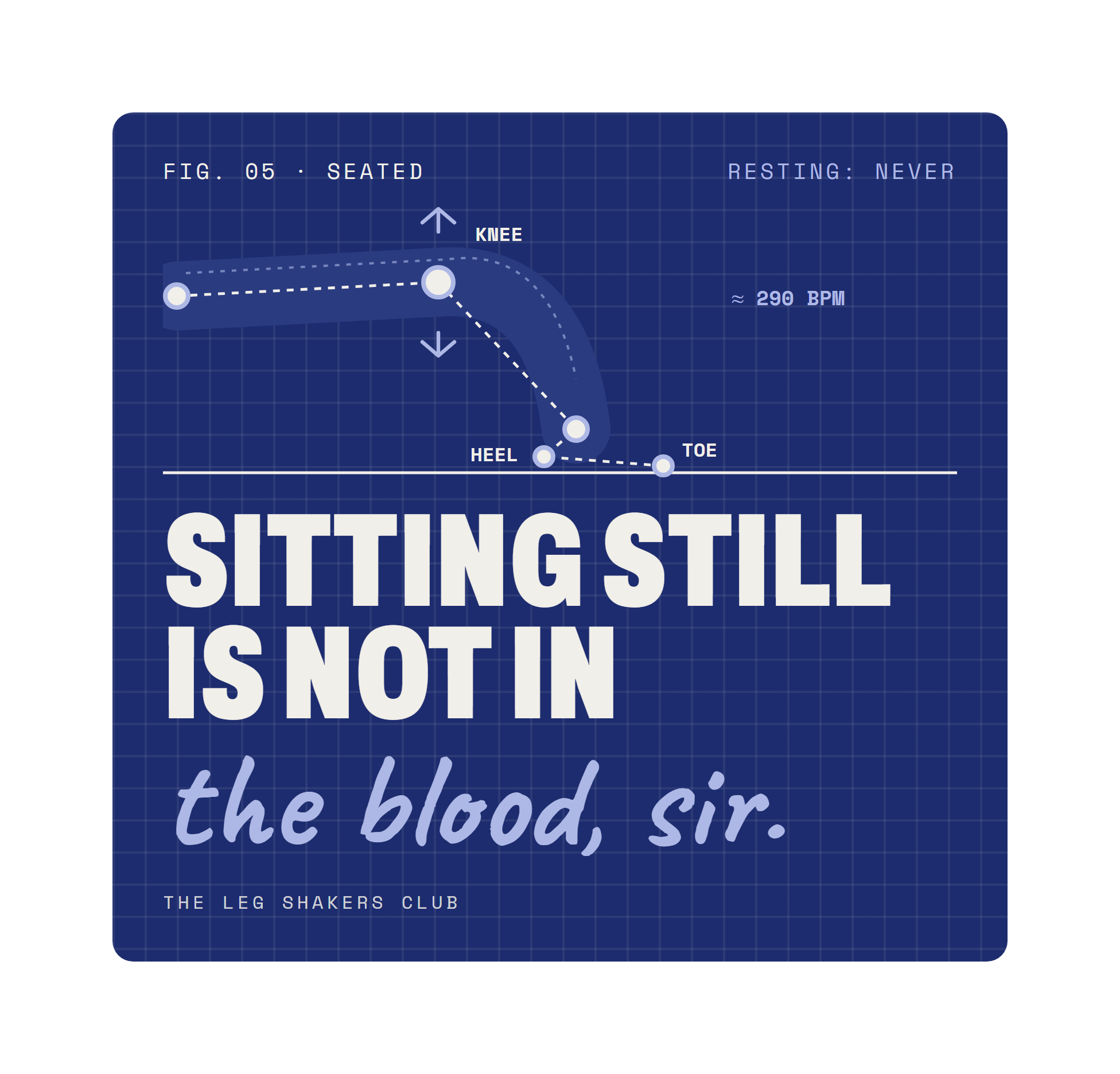 Sitting still sticker